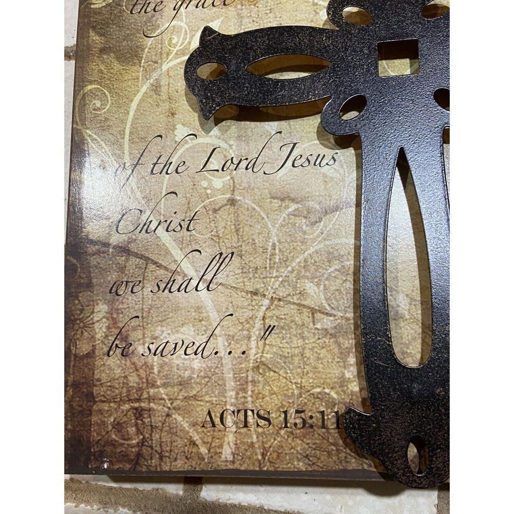 3D Amazing Grace Cross - Metal Cross And  Wall Art - 18" x 9 1/2"‎ - Picture 5 of 7